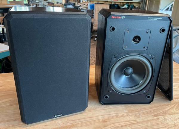 Boston Acoustics HD7  recently refoamed sound great 1