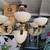 GORGEOUS 6 LT ORNATE Chandelier ALABASTER, BRASS & METAL HEAVY 2 thumbnail