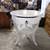 Off White Round Distress End Table 2 thumbnail