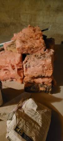 fiberglass batt insulation, used, free to a good home 1