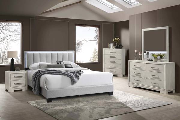 New Wood Complete Q Bedroom Set 1
