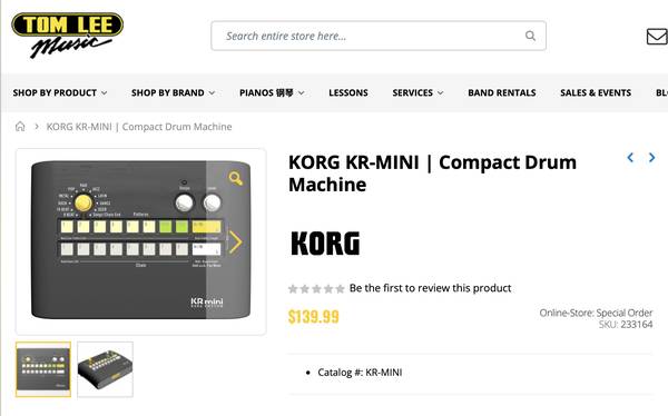 Korg KR-Mini Compact Drum Machine 1