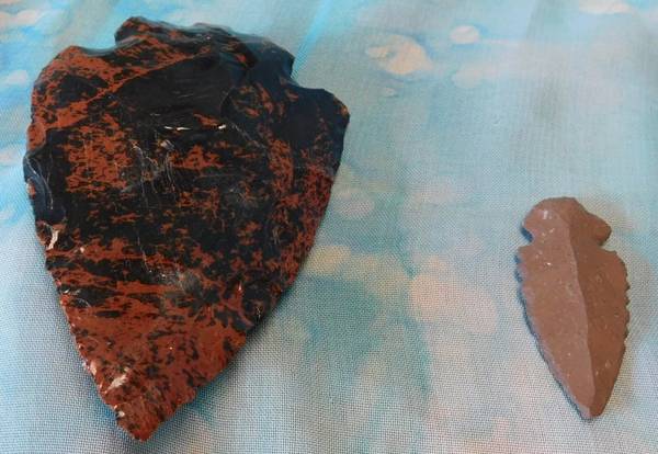 Mahogany Obsidian Arrow Spear Head Arrowhead 1