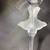 NEW Sasaki Wings Clear Candlestick Holder with Frosted Birds 9" Tall 2 thumbnail