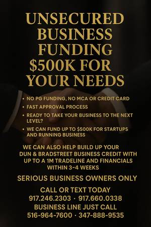📈 Grow Without Limits — Get $500K in Unsecured Business Funding 1