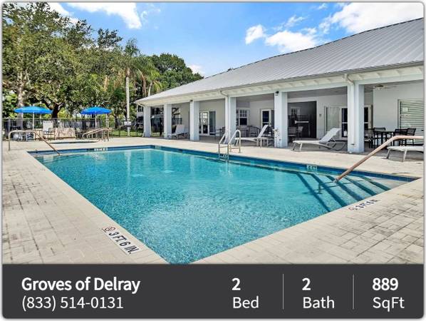 $1,500 / 2br - 889ft2 - Pets Welcome! We accept indoor cats and dogs! Ask for details! (Delray Beach - Close to Beaches)64049098495361121