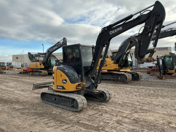 2022 DEERE 50G MINI EXCAVATOR 2700HRS THUMB CAB HEAT/AC AUX HYD 1