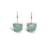 Chalcedony Stone Square Drop Sterling Silver Earrings 2 thumbnail