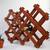 Vintage mid century modern solid teak accordion wine rack by Goodwood 1 thumbnail