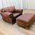 Ethan Allen Leather Club Chair with Storage Ottoman Free Delivery 3 thumbnail