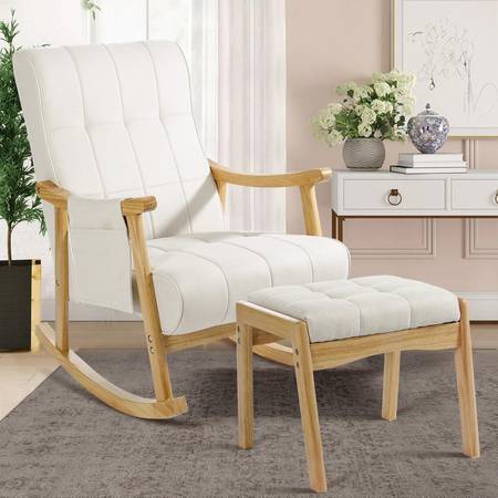 Upholstered Nursery Rocking Chair 1