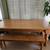 Large Pine dining table with bench seats 1 thumbnail