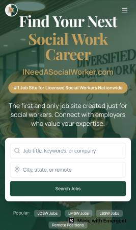 Social Workers Apply Now! Employers Post Jobs Free! 1