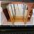 Free 2 piece medium Oak headboard  and extra oak storage mirror 4 thumbnail
