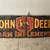 John Deere Implement porcelain original antique sign 1 thumbnail