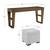 New Elena Solid Wood Sofa Table & Two Ottomans by Universal Broadmoore 2 thumbnail