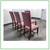Loggia Showroom Custom Design Red Diamond Patterned + Nailhead Dining 5 thumbnail