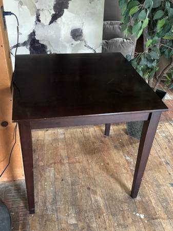 Square Wooden Dining Table (30” x 30” x 30”) 1