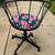 Pair of Metal Patio Swivel Chairs with Tropical Floral Cushions 7 thumbnail
