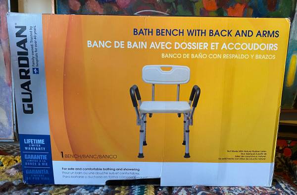 Walker $10, Shower Chair $10, Over Toilet Seat with Commode $10 1