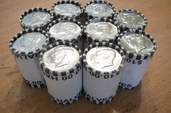 2023 Mint Uncirculated Kennedy Half Dollars in Original Bank Rolls 1