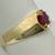 10K Yellow Gold Synthetic Ruby Gent's Stone Ring 2 thumbnail