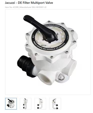[Pool Parts] Jacuzzi - DE Filter Multiport Valve 1