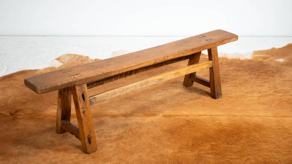 Early 20th Century European Brutalist Wabi Sabi Bench 1