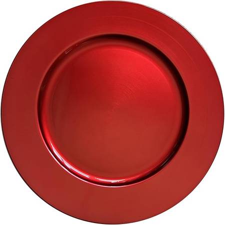 Red Decorative Charger Plates SET OF 12 1