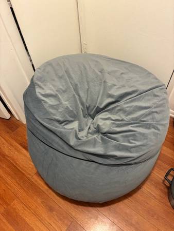 LIKE NEW Gray Bean Bag Chair from Amazon 1