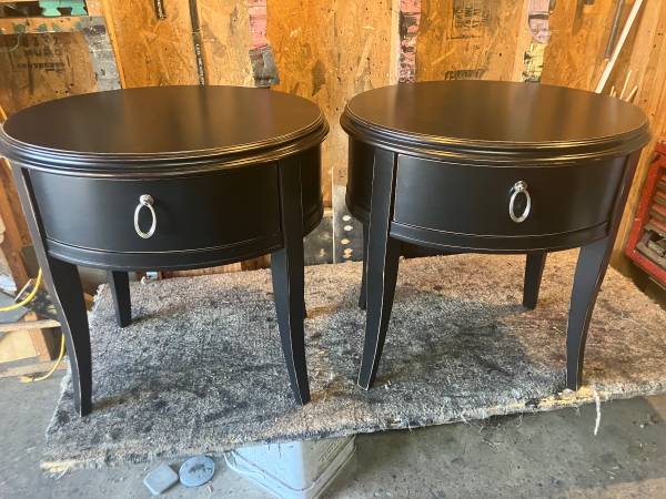 2- Oval Nightstands / Lamp Tables 1