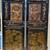 PHENOMENAL PAIR OF LARGE ANTIQUE WOOD CARVED AND PAINTED DOORS 11 thumbnail