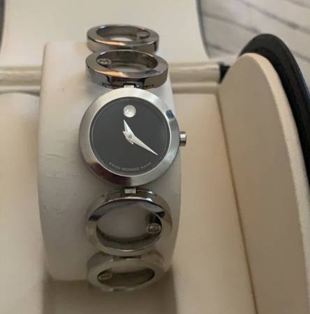 Movado stainless steel diamond watch 1
