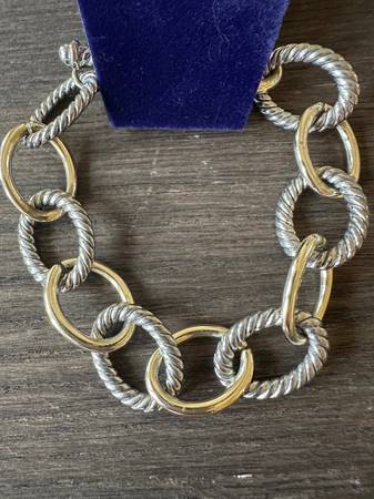 Two-Tone silver and gold Link Bracelet 1