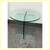 Vintage Post Modern Round Glass Side Table 6 thumbnail