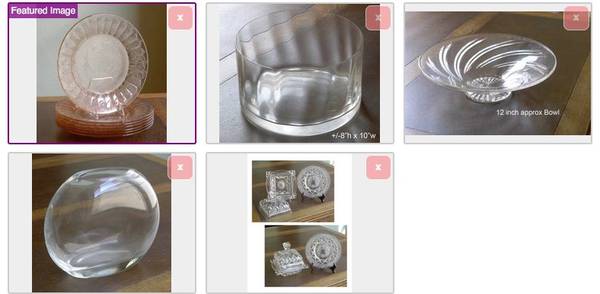 Vintage glassware, 5 items - great for Holiday Entertaining / Gifts 1