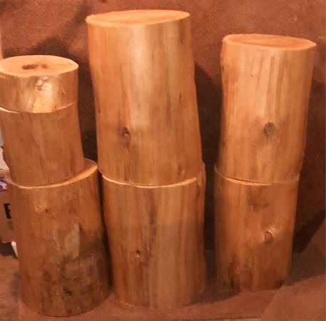 CEDAR RUSTIC ROUNDS FOR SIDE TABLES/CHAIRS 1