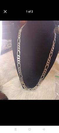 Sterling silver Figaro necklace 1