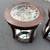 2 - Glass Top and Wood Round End Tables with Mirrored Bottom Shelf  25 2 thumbnail