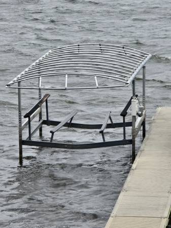 ShoreStation 5,000 lift with 26' canopy frame 1