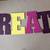 Bright color wooden letters to make wall art to spell "CREATE" 1 thumbnail