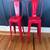 two tall metal red bar stools stool 1 thumbnail
