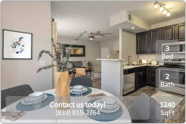 $2,483 / 3br - 1240ft2 - Spacious layout with private washer & dryer! 1240 SqFt 3 Bed, 2 Bath (Elk Grove)64044028779905121