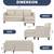 New Morden 73.6" Upholstered Sectional Sofa couch with Ottoman for Living Room,  4 thumbnail
