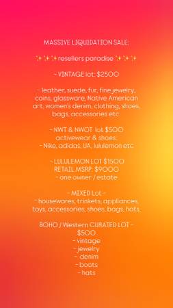 SERIOUS STOCK LIQUIDATION $13,000+ RESALE VALUE 1