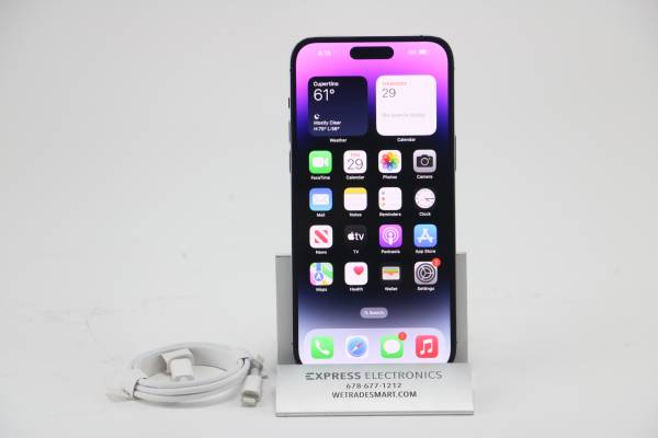 EXCELLENT - Apple iPhone 14 Pro Max 512GB Purple 90%B FACTORY UNLOCKED 1