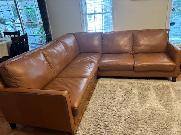 L Shape Leather Sectional Sofa 1