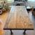 Large Dining Table - Reclaimed Barn Wood and Metal + 2 Matching Benche 2 thumbnail