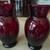 Pair Ruby Red Vases 1 thumbnail