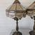 Pair of Tiffany style leaded slag glass table lamps 4 thumbnail